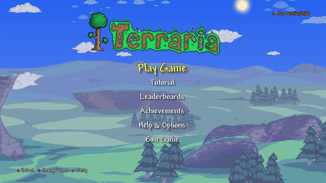 Terraria First Screen