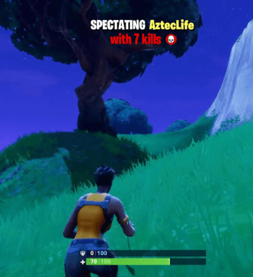 spectating a player in fortnite